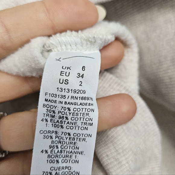 ASOS Weekend Collective Co-ord Oversize Sweatshirt Heathered Gray XS 2 - Picture 9 of 9